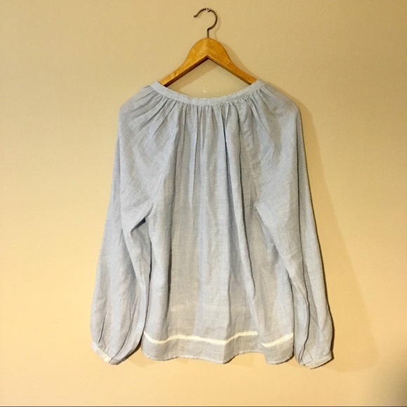 Lucky Brand Blue Ministripe top - Picture 2 of 7